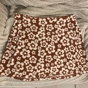 Brown flower Altar’d State skirt!